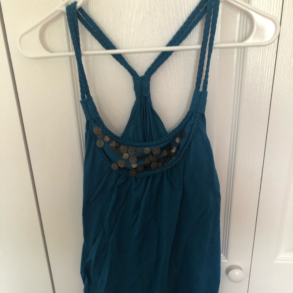 Turquoise tank top size XL